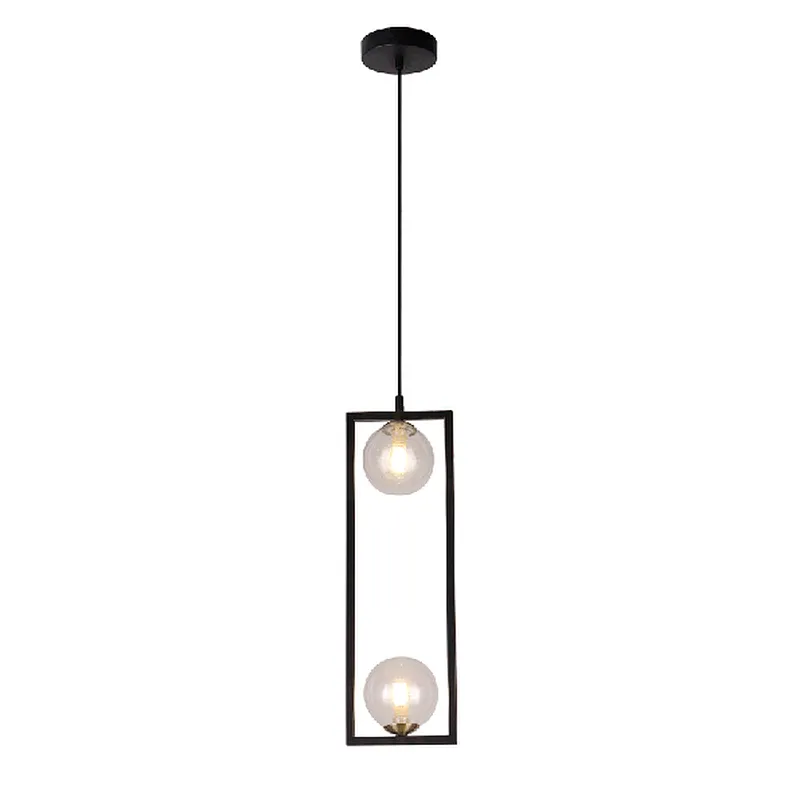 Nordic style modern metal square - frame dining pendant light