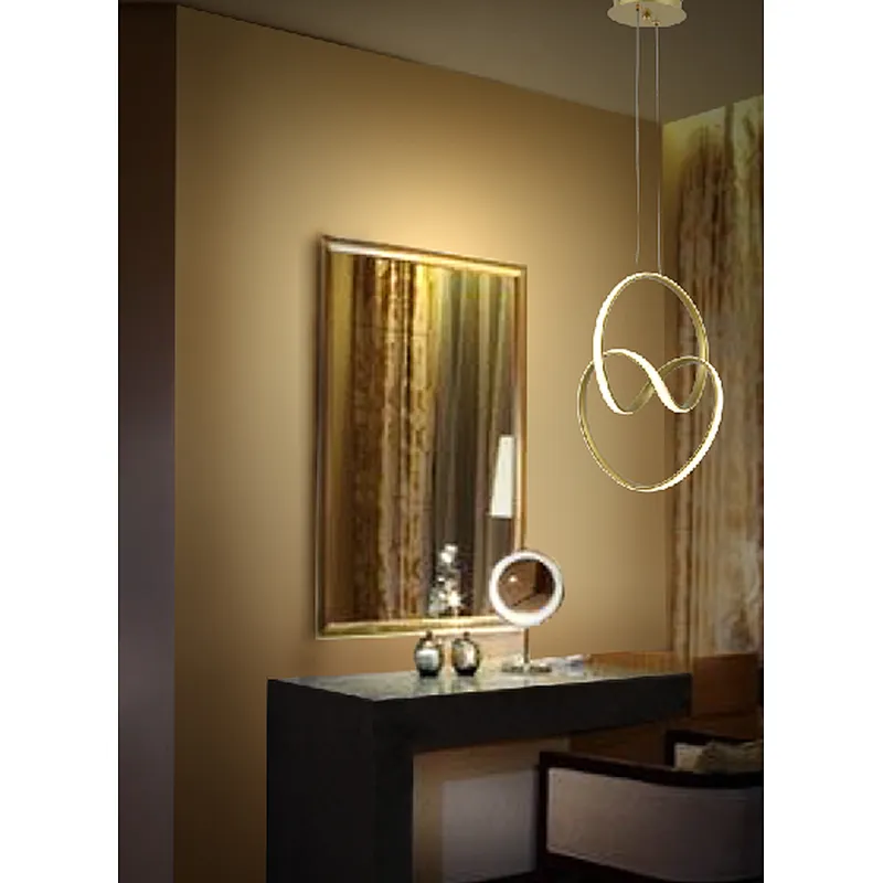 2022 new European modern luxury sand gold 36W LED pendant light