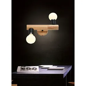 Nordic style new design modern natural wood wall lamp