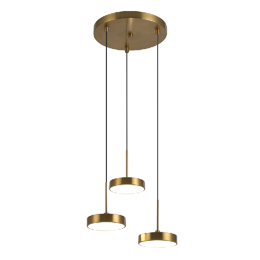 Post modern luxury copper led 18W ceiling pendant light