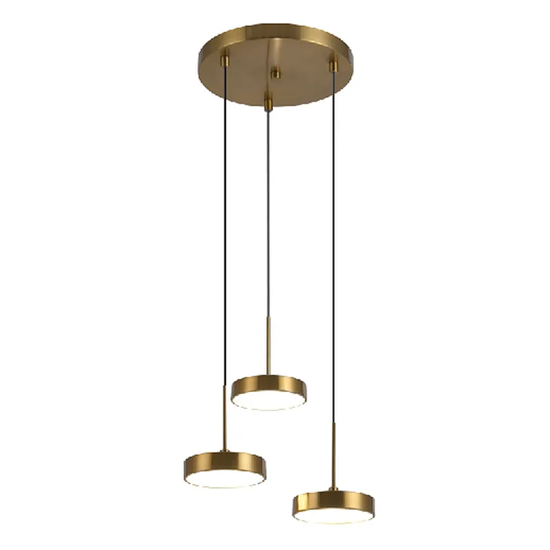 Post modern luxury copper led 18W ceiling pendant light