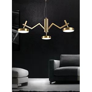 Nordic copper modern led 3*6W chandelier pendant light
