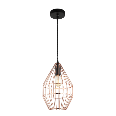 industrial rustic rose gold pendant light