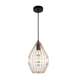 industrial rustic rose gold pendant light