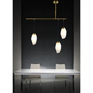 European luxury modern frosted irregular glass pendant lamp