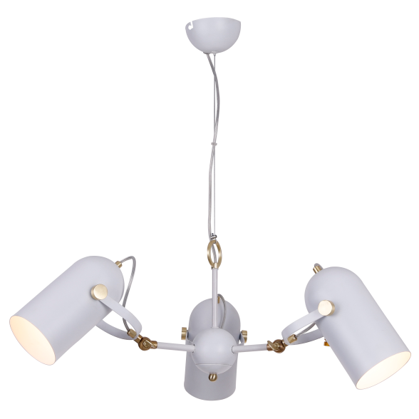 American modern iron art matte white painting chandelier