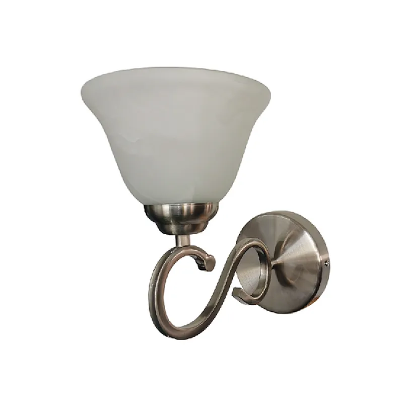 European traditional retro sand silver wall lamp bedside