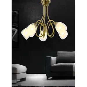 Dubai style traditional antique brass ceiling lamp glass