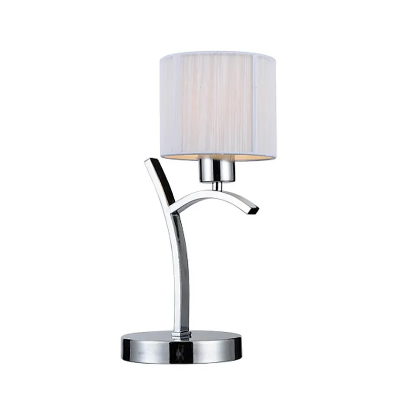 European style classic chrome table lamp E14 with fabric