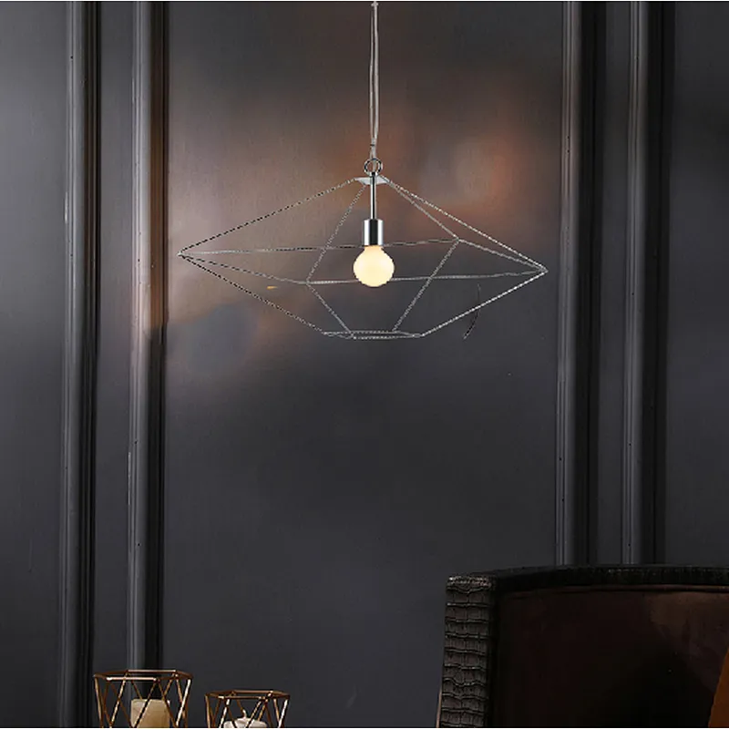 2023 Chinese modern metal geometric pendant lamp for dining