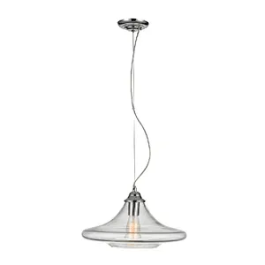 Vintage clear glass UFO pendant light house decoratived
