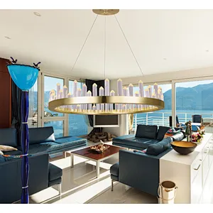 Nordic modern luxury LED crystal chandelier pendant light