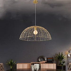 Zhongshan factory selling postmodern painting pendant light matte black metal pendant lamp