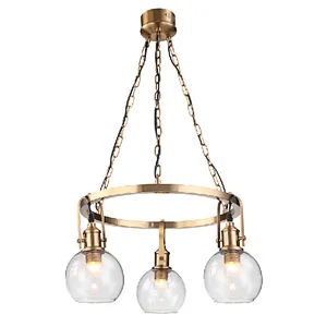 Nordic classic modern clear glass chandelier home decoration