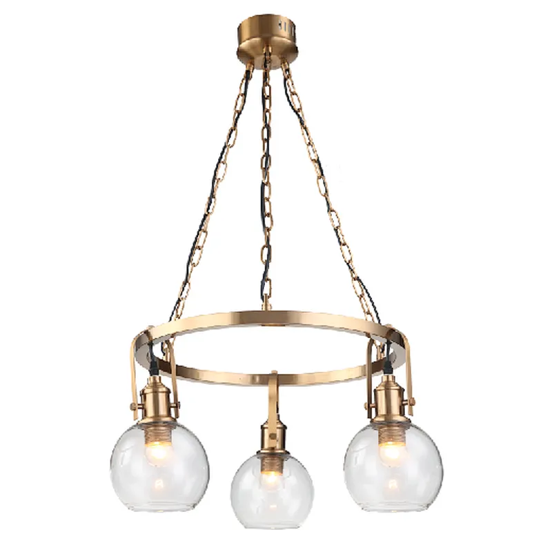 Nordic classic modern clear glass chandelier home decoration