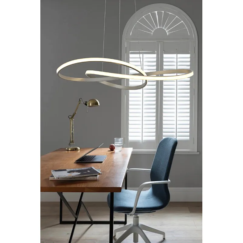 Nordic new modern creative 50W pearl beige led pendant light