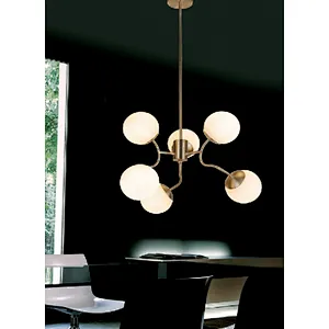 Nordic style modern white glass chandelier pendant lamp