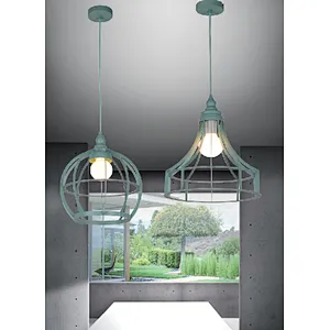 American style modern green metal pendant light for kitchen dining