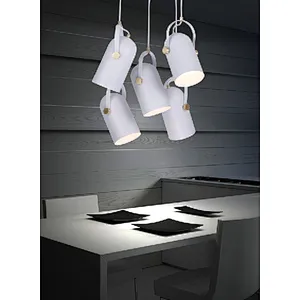 American style modern matte white painting pendant light