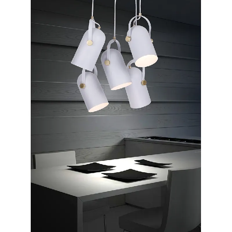American style modern matte white painting pendant light