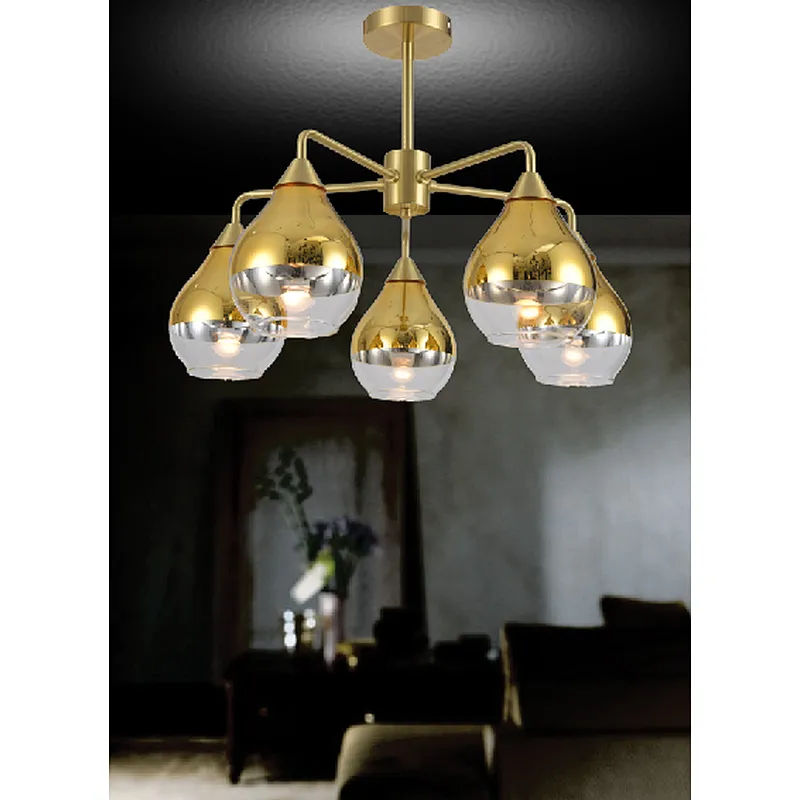 European contemporary gold ceiling lamp wholesale modern luxury E27 ceiling lamp for house