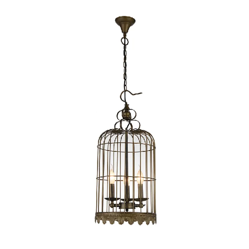 Classic American style vintage metal birdcage pendant light