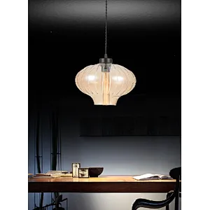 classic amber glass pendant light for kitchen dining