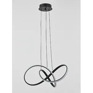 Nordic modern creative 42W matt black aluminum LED pendant light