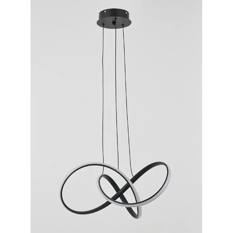 Nordic modern creative 42W matt black aluminum LED pendant light