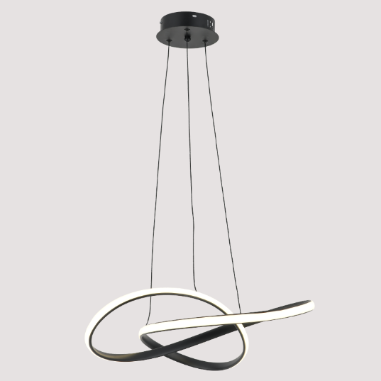 Nordic postmodern creative matt black 45W LED pendant light