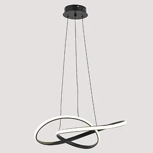 Nordic postmodern creative matt black 45W LED pendant light