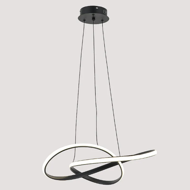 Nordic postmodern creative matt black 45W LED pendant light