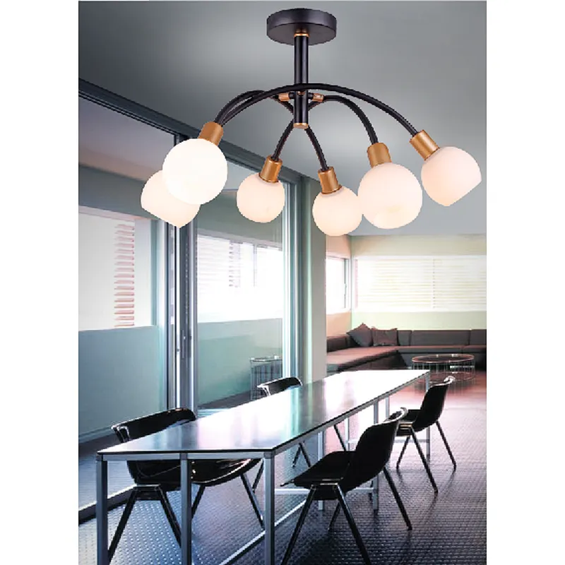 Nordic modern white glass ceiling light for home hotel
