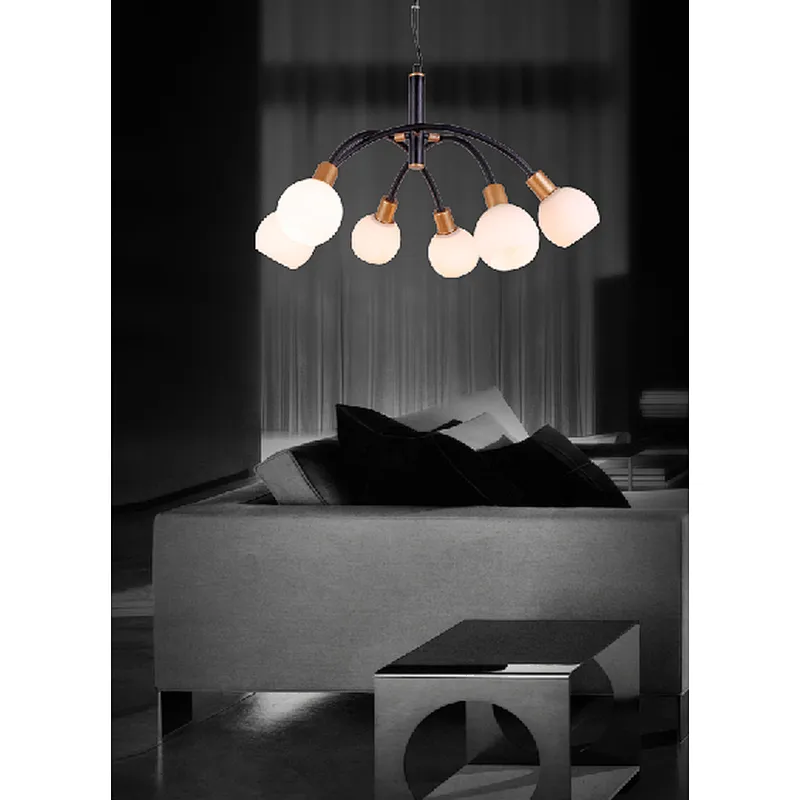 Nordic modern simple white glass chandelier pendant light