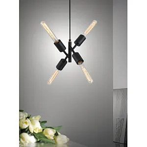 2022 American style retro industrial style black dining pendant light