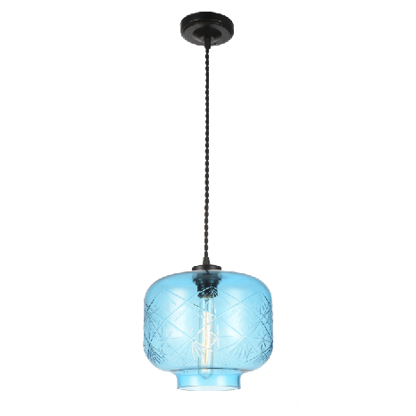 Classic blue glass pendant light sold in China for dining