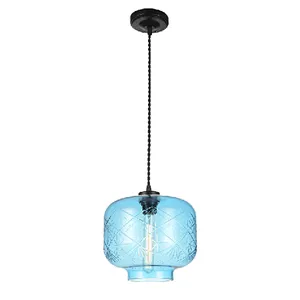 Classic blue glass pendant light sold in China for dining