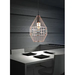 industrial rustic rose gold pendant light