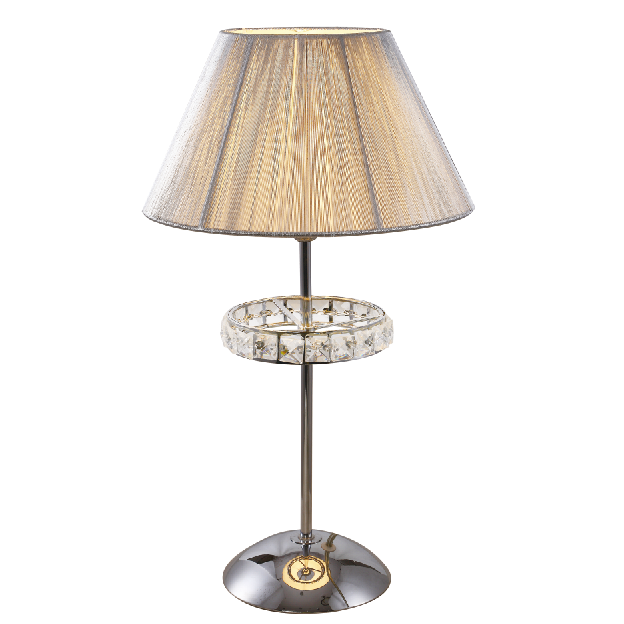 Europe type postmodern classic silver brushed cloth cover table lamp