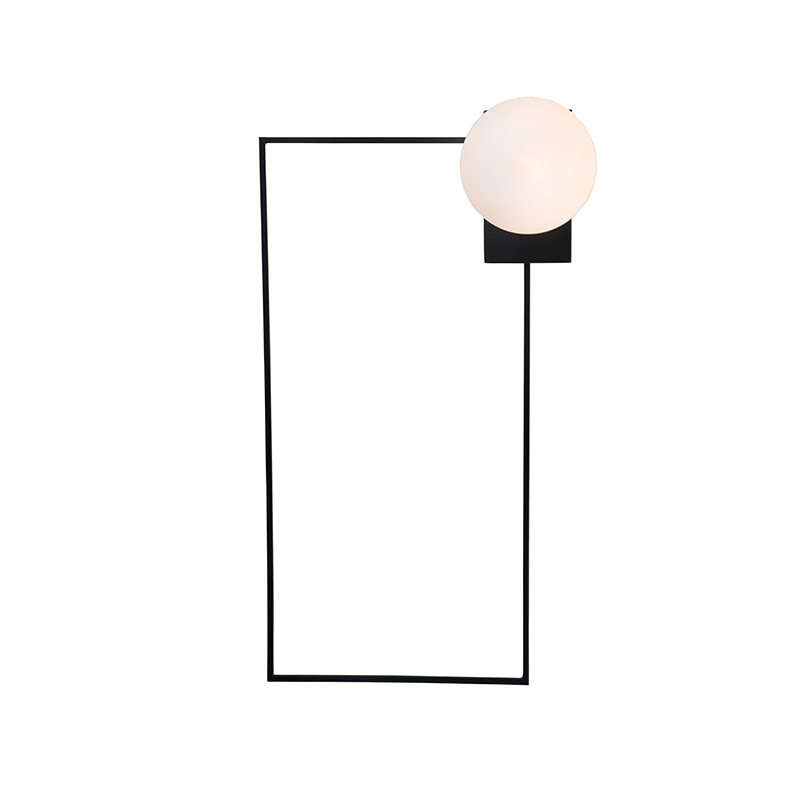 2022 Chinese modern creative white glass wall lamp with USB