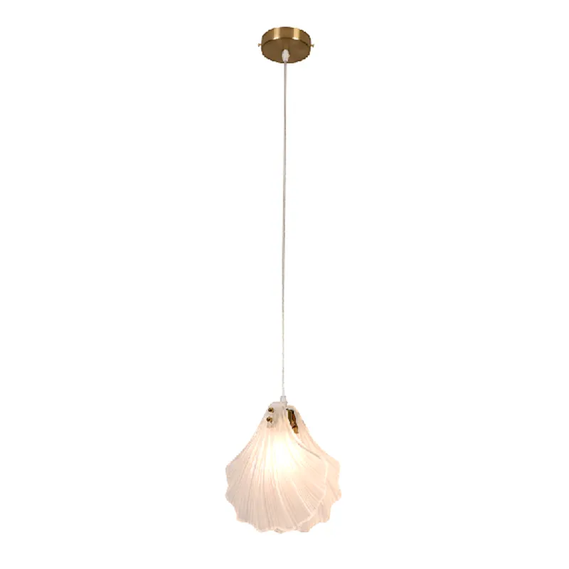 2023 Italian style modern luxury frosted pendant lamp with glass shell shade