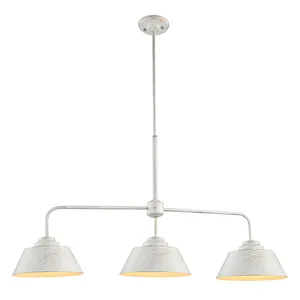 Vintage white brushed gold metal painting pendant light