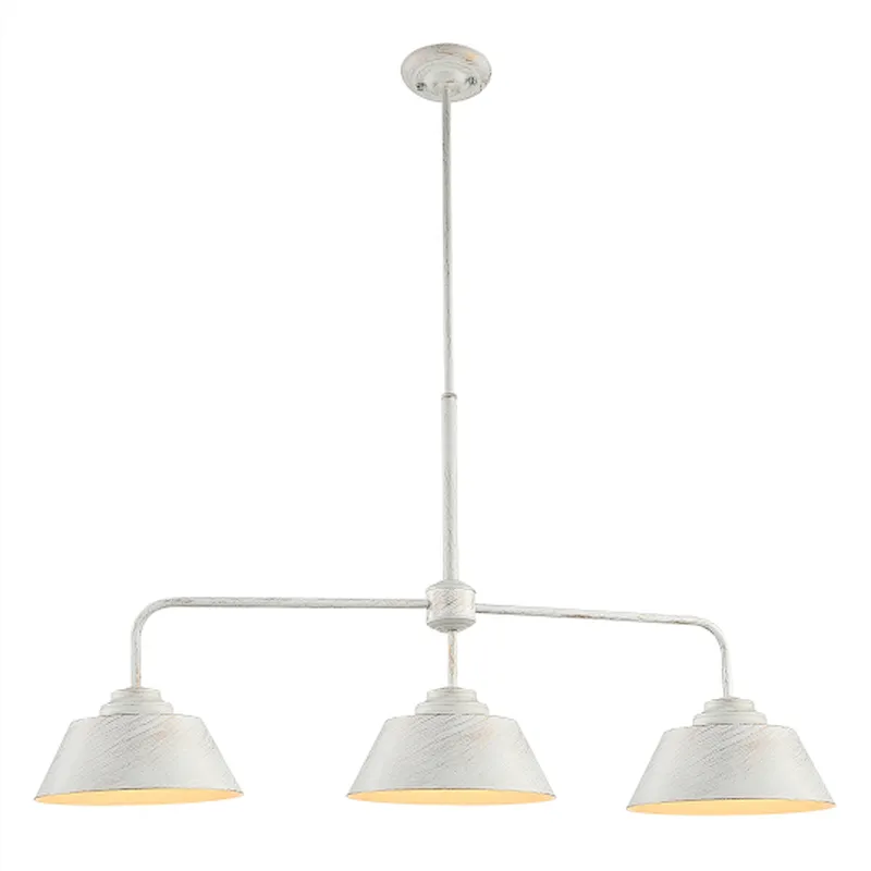 Vintage white brushed gold metal painting pendant light