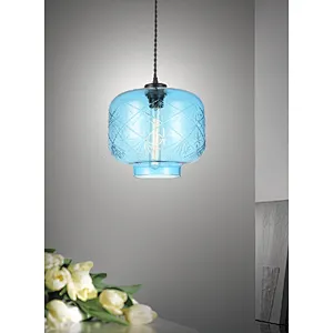 Classic blue glass pendant light sold in China for dining