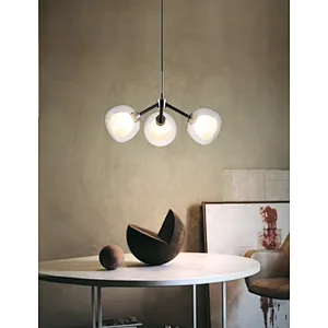 Europe modern contracted 3 lights glass pendant light