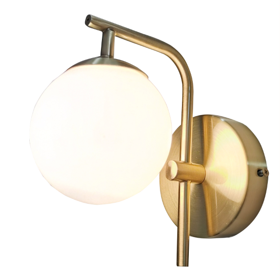 Nordic modern creative luxury sand gold bedside wall lamp