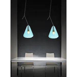Nordic modern simple smoke grey glass pendant light