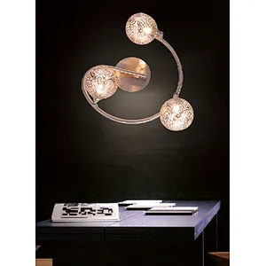 European classic fancy sand silver 3 lights wall lamp