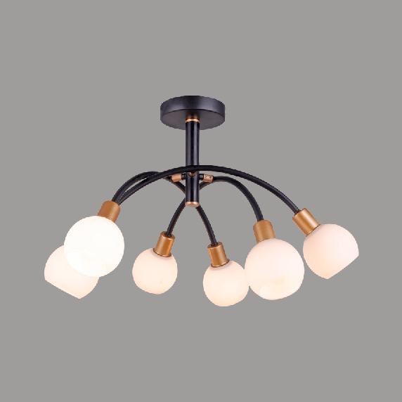Nordic modern white glass ceiling light house decoratived