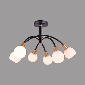 Nordic modern white glass ceiling light house decoratived